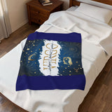 Zodiac Virgo Velveteen Plush Blanket – Celestial Astrological Throw with "Virgo: Intelligent, Dedicated, Practical" Text