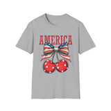 4th of July Cherries T-Shirt — America Patriotic Cherry Graphic Tee