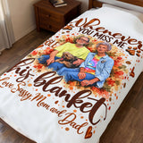 Whenever You Miss Me Personalized Memorial Plush Blanket – Love, Sassy, Mom and Dad