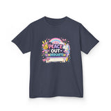 Personalized 'Peace Out Kindergarten' Kids Tee — Custom Name, Multiple Colors