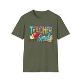Teacher Squad T-Shirt — Colorful School Apple & Pencil Design for Educators