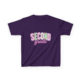 Second Grade Kids T‑Shirt — Cute Pastel Back‑to‑School Tee