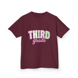 Third Grade Kids T‑Shirt — Pastel School Back to School Tee