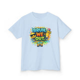 Last Day of School Kids Tee — “bruh we out” Personalized Kids T-Shirt