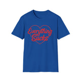 Everything Sucks Heart T-Shirt — Vintage Satire Tee