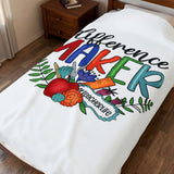 Difference Maker Plush Blanket — #TeacherLife Velveteen Throw