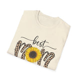Best Mom Ever Sunflower Animal Print Personalized T-Shirt