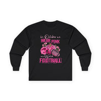 Long Sleeve Tee - Breast Cancer Awareness and Football Design