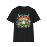 Bunny's Favorite Teacher T-Shirt — Colorful Easter Tee for Educators