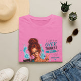 T-Shirt — “I Might Be an Overthinker But…I Overthink so I can Overcome” Red Head Graphic Tee for Overthinkers