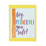 Velveteen Plush Blanket — "Hey Principal! You Rule" Colorful Ruler Design, Gift for School Principals
