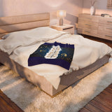 Zodiac Virgo Velveteen Plush Blanket – Celestial Astrological Throw with "Virgo: Intelligent, Dedicated, Practical" Text