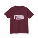 Fourth Grade Kids T-Shirt – Pastel Pink & Green "Fourth Grade" Back-to-School Tee