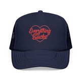 Everything Sucks Trucker Hat — Funny Foam Trucker for Bad Hair Days