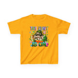 Kids Easter Bunny 'The Hunt Is On' Tee — Colorful Egg Hunt Shirt for Children