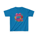 Kids Tee — "Happy First Day of School" Colorful Back-to-School Shirt