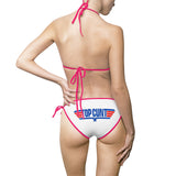 Hilarious "Top C*nt" Bikini Swimsuit — Women's String Two-Piece Beachwear