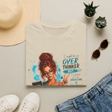 T-Shirt — “I Might Be an Overthinker But…I Overthink so I can Overcome” Red Head Graphic Tee for Overthinkers