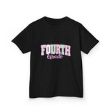 Fourth Grade Kids T-Shirt – Pastel Pink & Green "Fourth Grade" Back-to-School Tee