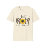 Best Mom Ever Sunflower Animal Print Personalized T-Shirt