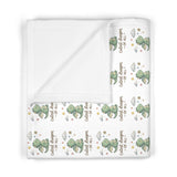 Baby Blanket - Cute Green Dinosaur 'Little Roars' Fleece Baby Blanket, Soft Nursery Throw for Newborns & Infants