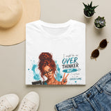 T-Shirt — “I Might Be an Overthinker But…I Overthink so I can Overcome” Red Head Graphic Tee for Overthinkers