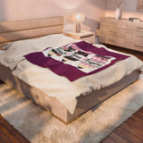 Teach Love Inspire Plush Blanket — Soft Velveteen Teacher Throw