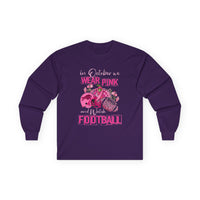 Long Sleeve Tee - Breast Cancer Awareness and Football Design