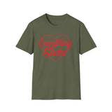 Everything Sucks Heart T-Shirt — Vintage Satire Tee