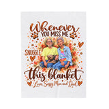 Whenever You Miss Me Personalized Memorial Plush Blanket – Love, Sassy, Mom and Dad