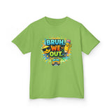 Last Day of School Kids Tee — “bruh we out” Personalized Kids T-Shirt