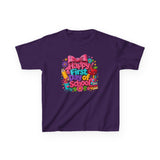 Kids Tee — "Happy First Day of School" Colorful Back-to-School Shirt