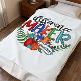 Difference Maker Plush Blanket — #TeacherLife Velveteen Throw