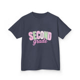 Second Grade Kids T‑Shirt — Cute Pastel Back‑to‑School Tee