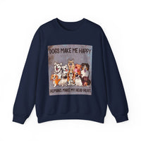 Dogs Make Me Happy Crewneck Sweatshirt