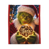 Tara the Grinch Christmas Velveteen Plush Blanket