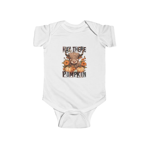Infant Onesie - Hay There Pumpkin Fall Onesie with Farm Animal Design