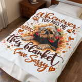 Whenever You Miss Me Snuggle This Blanket – Love Sassy Dog Memorial Velveteen Plush Blanket