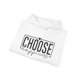 Hoodie — "Choose Happiness" Minimal Inspirational Pullover