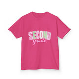 Second Grade Kids T‑Shirt — Cute Pastel Back‑to‑School Tee
