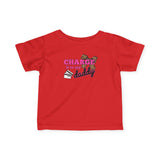 Infant Tee — "Charge It to Daddy" Cute Baby Shirt with Leopard Accent
