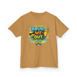 Last Day of School Kids Tee — “bruh we out” Personalized Kids T-Shirt