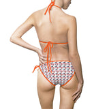 Triangle Bikini Swimsuit — Trump Girl Feminine Heels All-Over Design