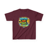 Last Day of School Kids Tee — “bruh we out” Personalized Kids T-Shirt