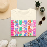 T-Shirt — "Helping Tiny Humans Do Big Things" Colorful Caregiver Tee