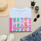 T-Shirt — "Helping Tiny Humans Do Big Things" Colorful Caregiver Tee