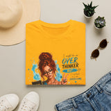 T-Shirt — “I Might Be an Overthinker But…I Overthink so I can Overcome” Red Head Graphic Tee for Overthinkers