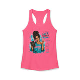 Brunette "Overthinker" Women's Ideal Racerback Tank