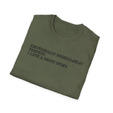 Sarcastic 'Emotionally Unavailable? Perfect.' T-Shirt — Anti-Narcissist Tee