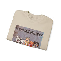 Dogs Make Me Happy Crewneck Sweatshirt